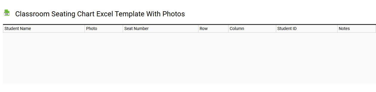 Classroom seating chart Excel template with photos