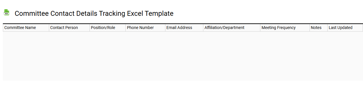 Committee contact details tracking Excel template