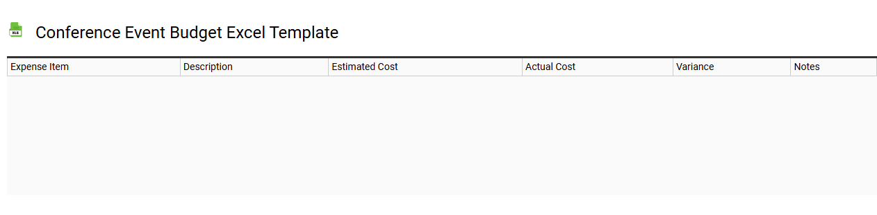 Conference event budget Excel template