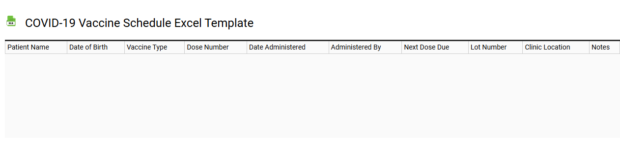 COVID-19 vaccine schedule Excel template