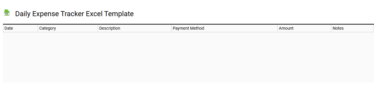Daily expense tracker Excel template