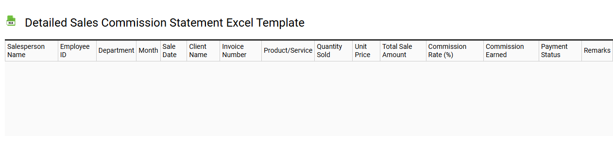 Detailed sales commission statement Excel template