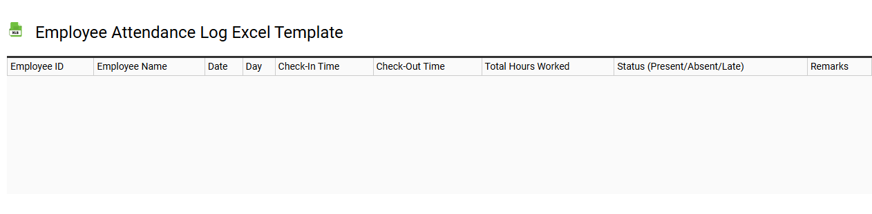Employee attendance log Excel template