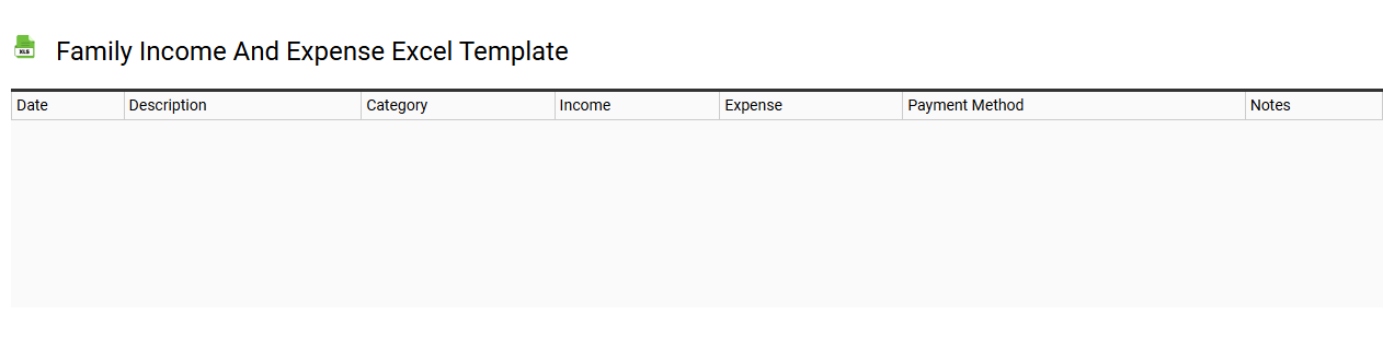 Family income and expense Excel template