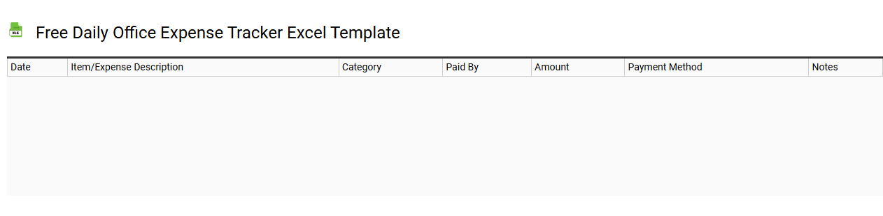 Free daily office expense tracker Excel template
