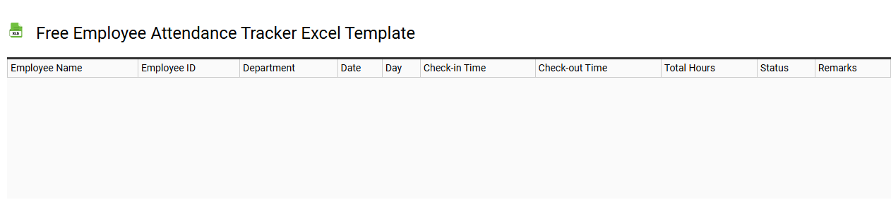 Free employee attendance tracker Excel template