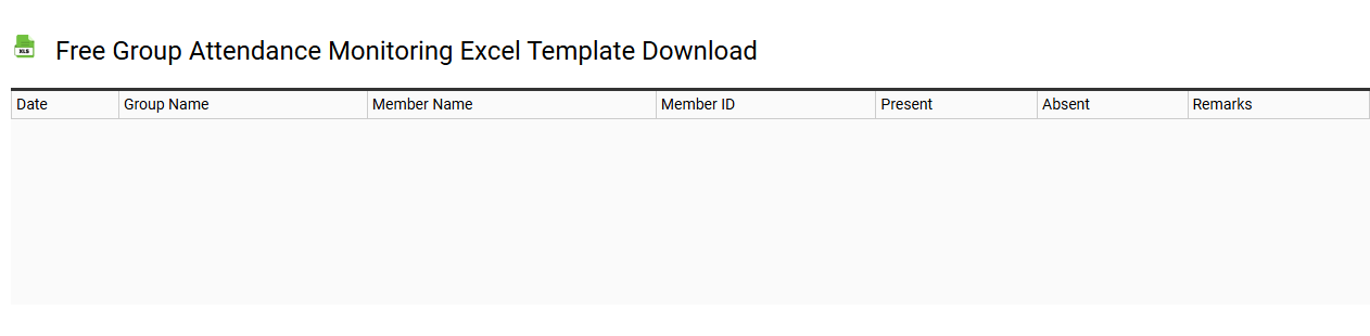 Free group attendance monitoring Excel template download