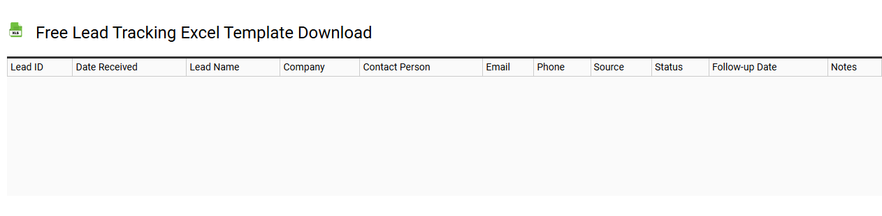 Free lead tracking Excel template download