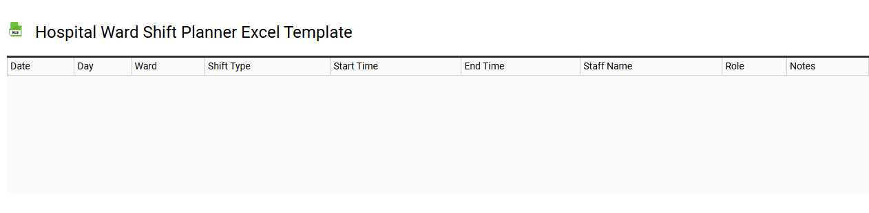 Hospital ward shift planner Excel template