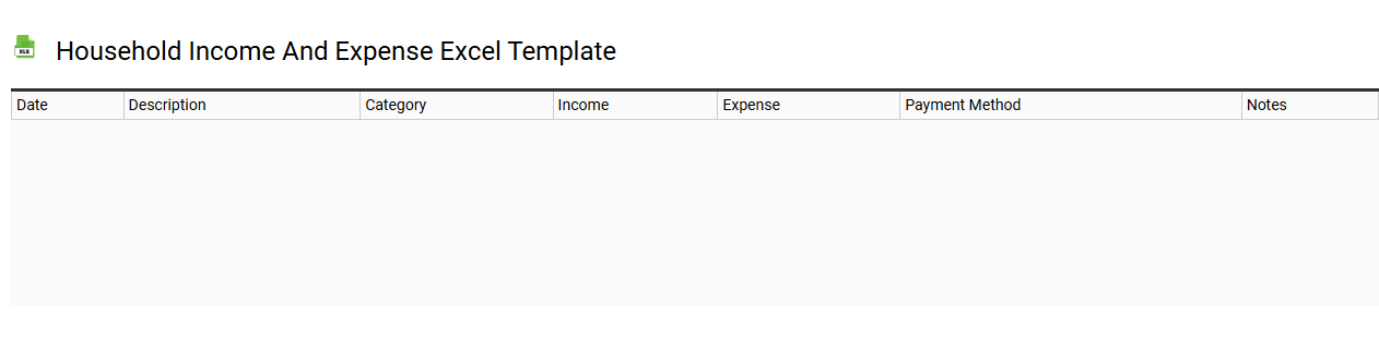 Household income and expense Excel template
