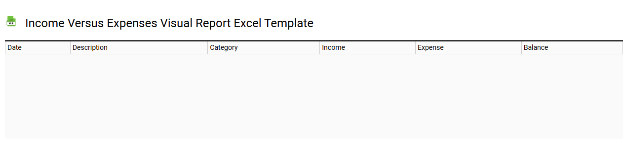 Income versus expenses visual report Excel template