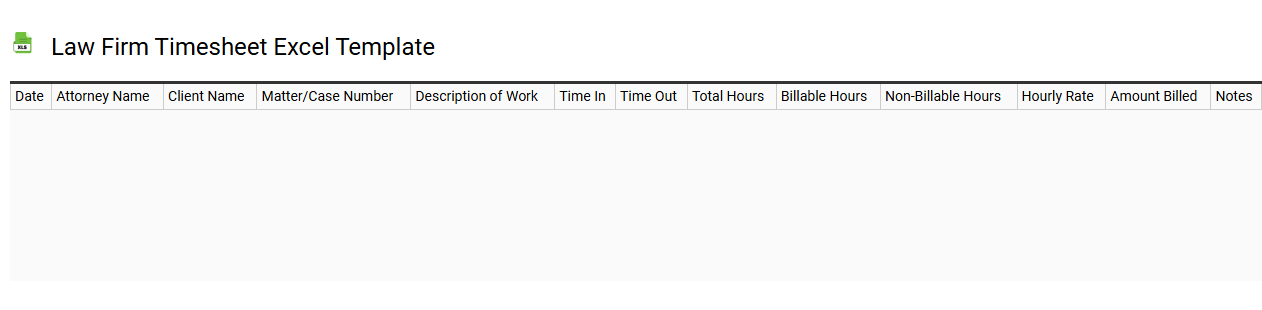 Law firm timesheet Excel template