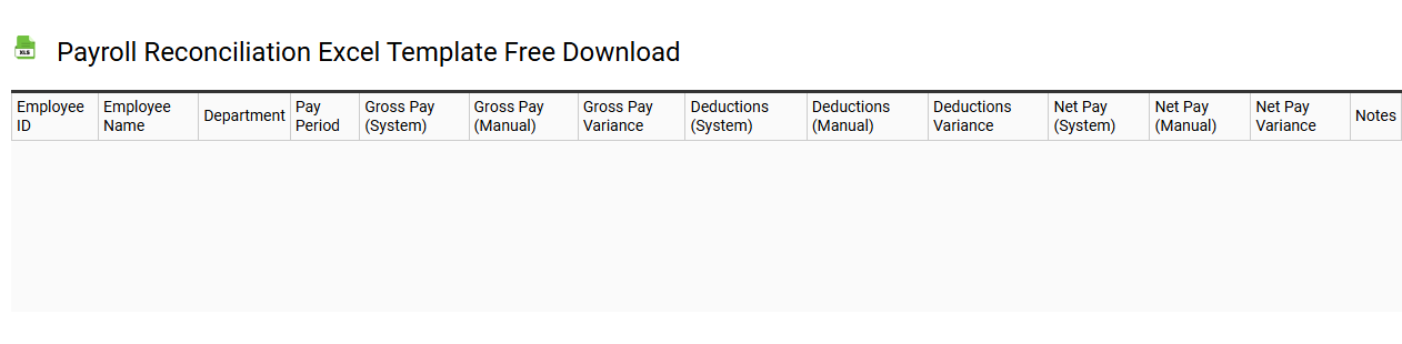 Payroll reconciliation Excel template free download