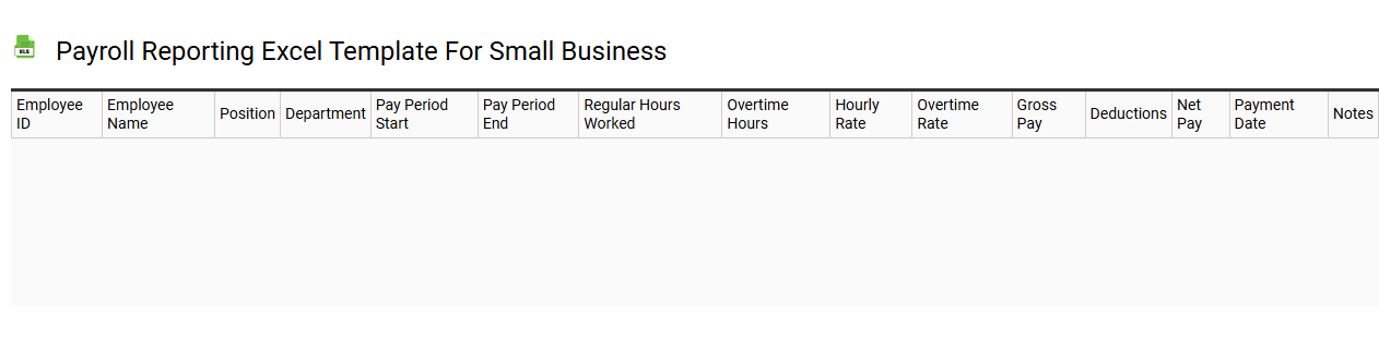 payroll reporting Excel template for small business