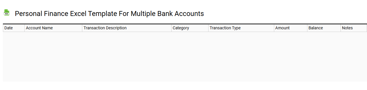 Personal finance Excel template for multiple bank accounts