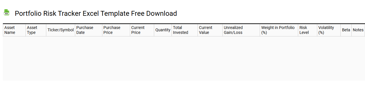 Portfolio risk tracker Excel template free download