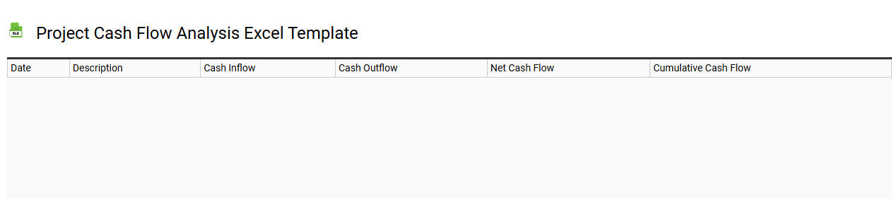 Project cash flow analysis Excel template