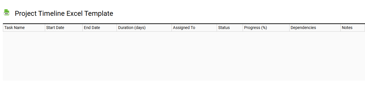 Project timeline Excel template