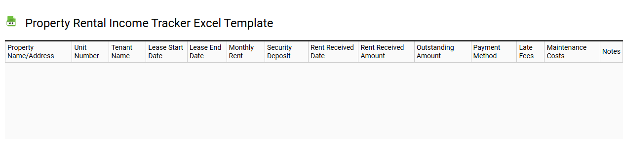 Property rental income tracker Excel template