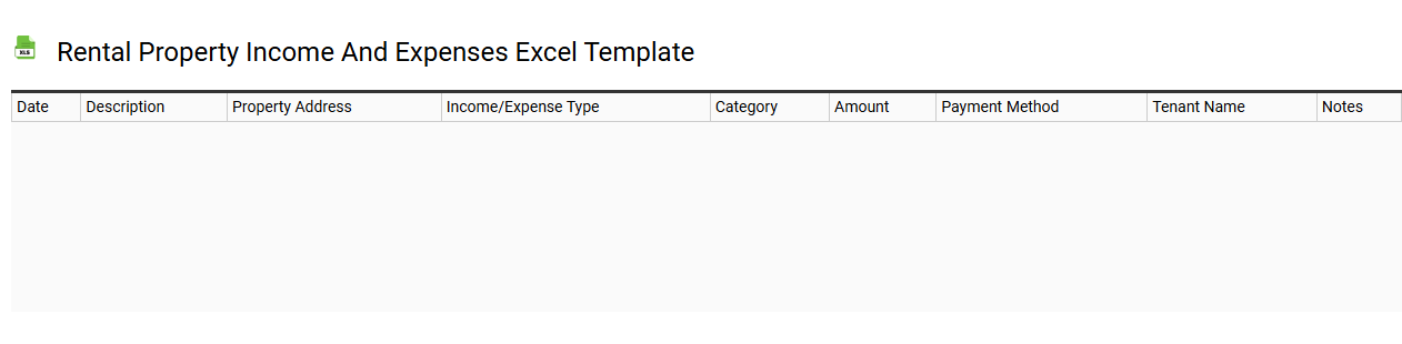 Rental property income and expenses Excel template