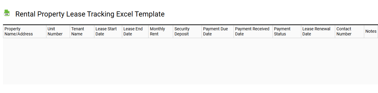 Rental property lease tracking Excel template