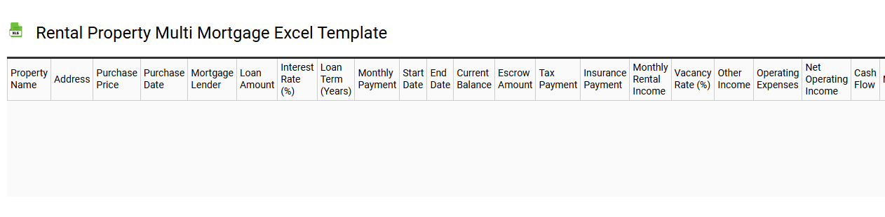Rental property multi mortgage Excel template