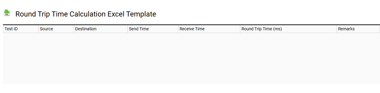 Round trip time calculation Excel template