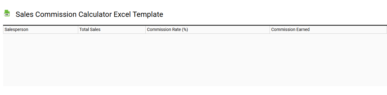Sales commission calculator Excel template