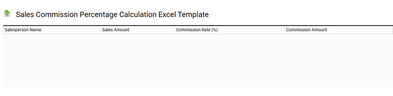 Sales commission percentage calculation Excel template