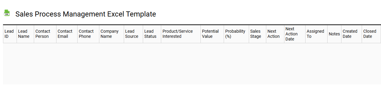 Sales process management Excel template