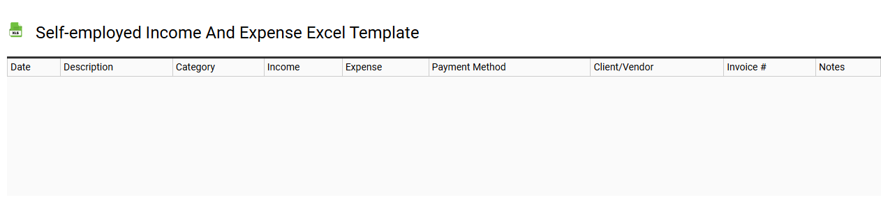 Self-employed income and expense Excel template