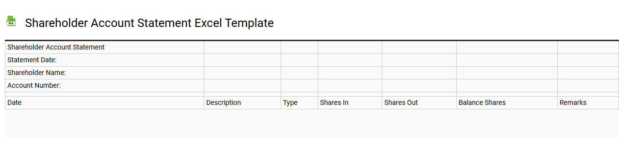 Shareholder account statement Excel template