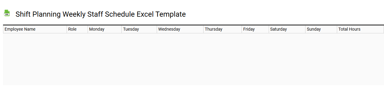 Shift planning weekly staff schedule Excel template