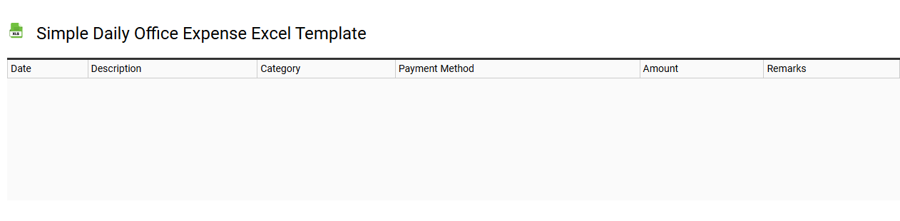 Simple daily office expense Excel template