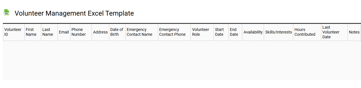 Volunteer management Excel template