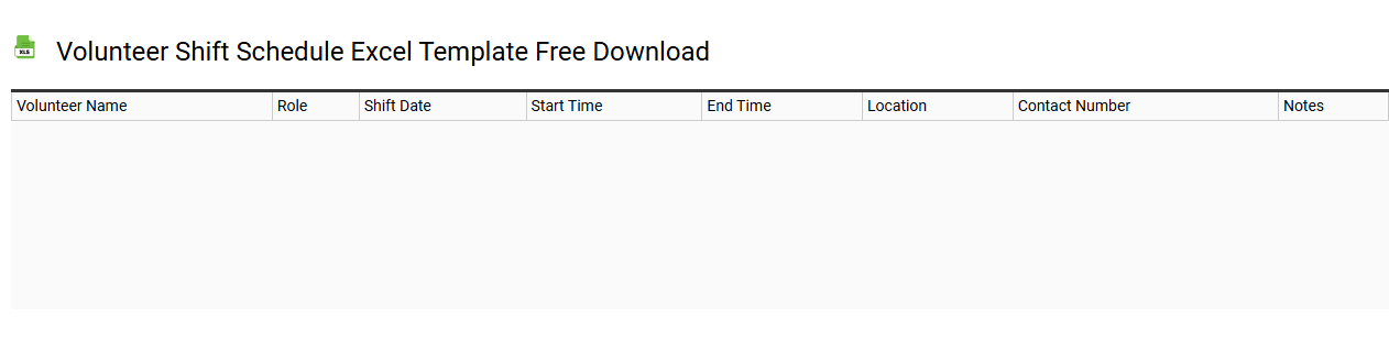 Volunteer shift schedule Excel template free download