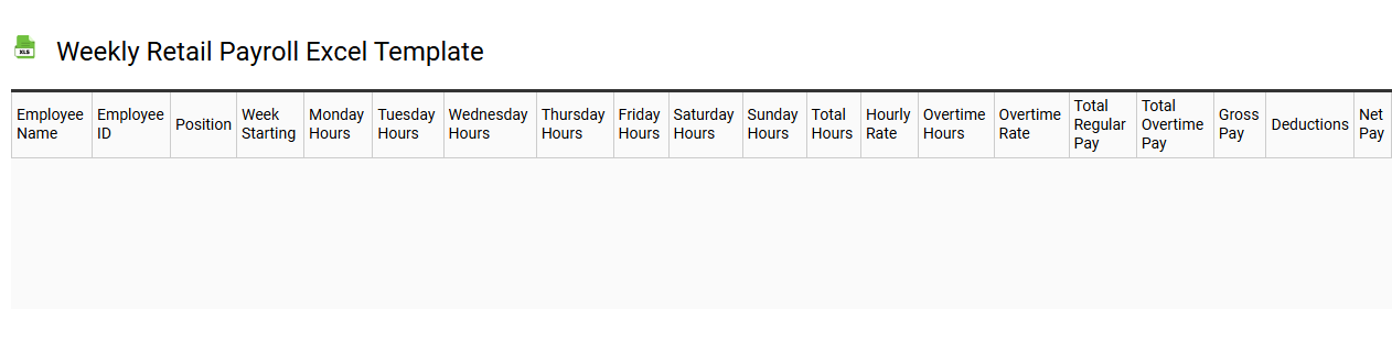 Weekly retail payroll Excel template