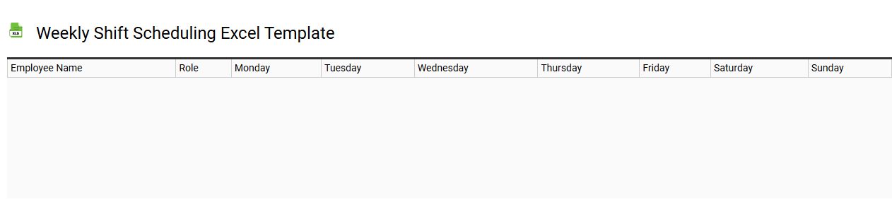 Weekly shift scheduling Excel template