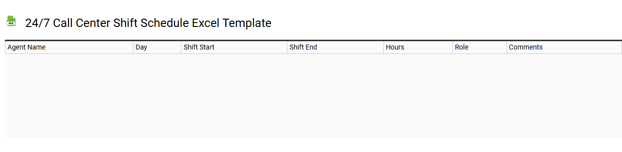 24/7 call center shift schedule Excel template
