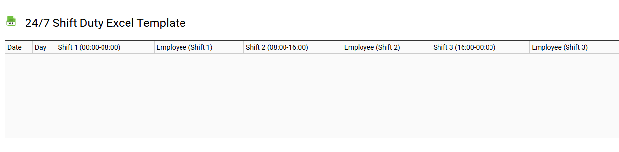 24/7 shift duty Excel template