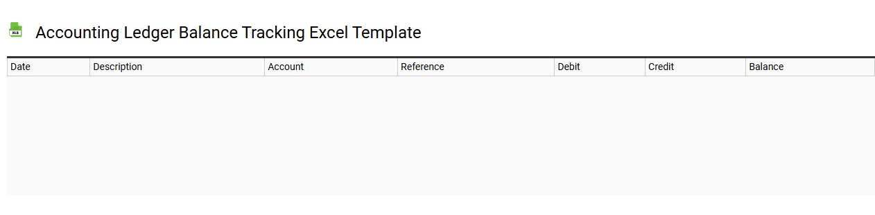 Accounting ledger balance tracking Excel template