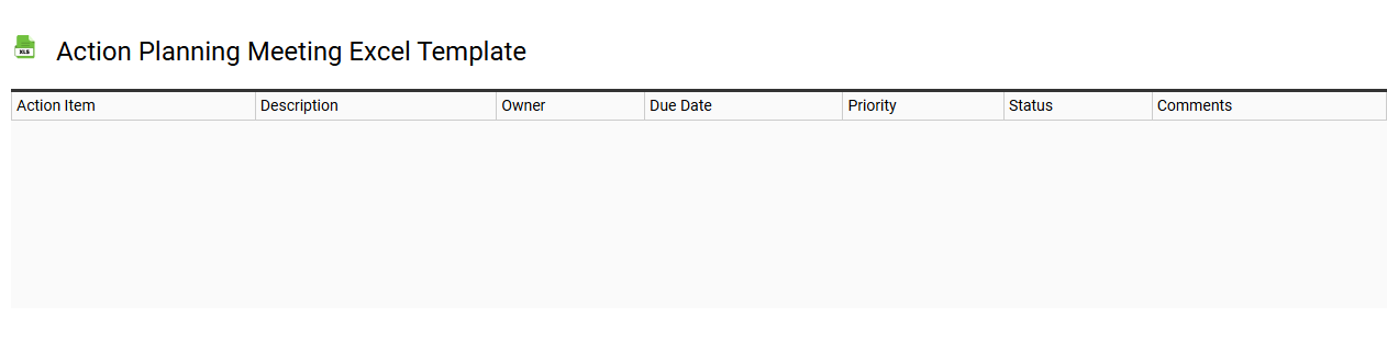 Action Planning Meeting Excel template