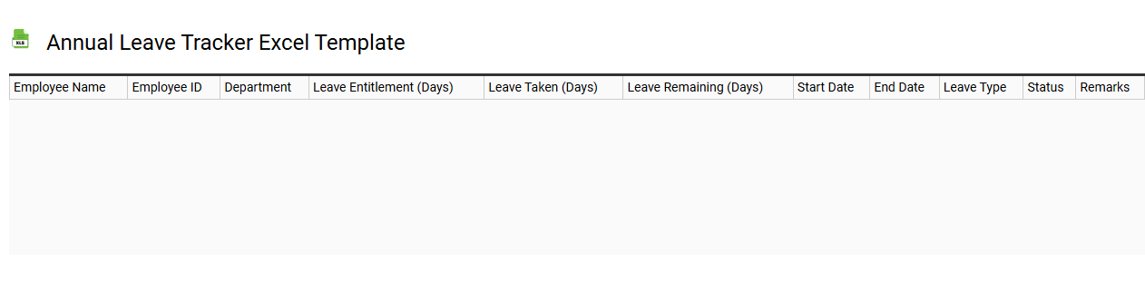 Annual leave tracker Excel template