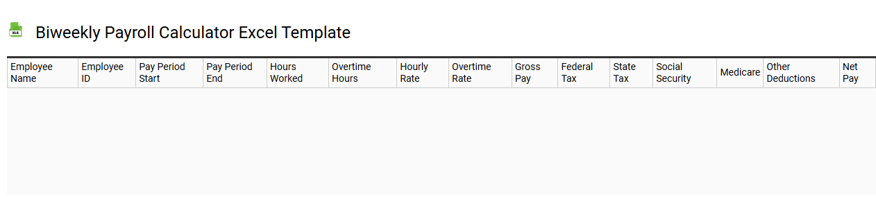 Biweekly payroll calculator Excel template