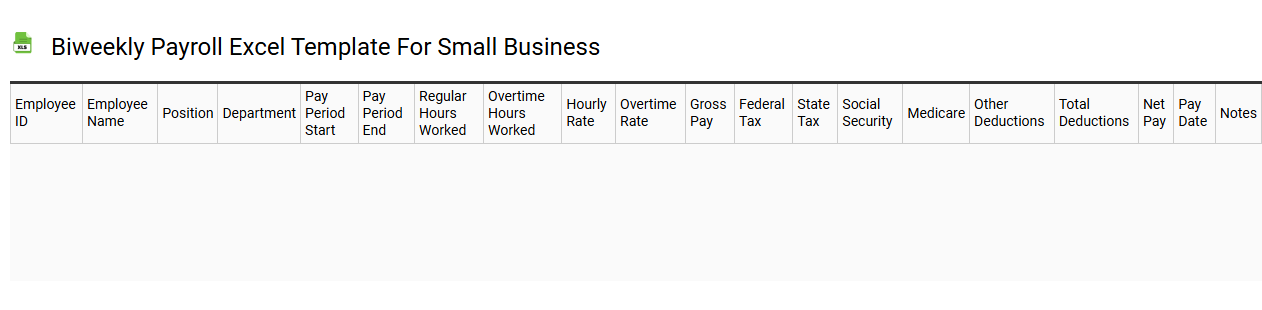 Biweekly payroll Excel template for small business