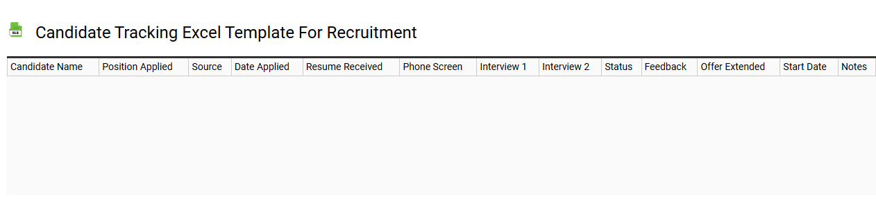 Candidate tracking Excel template for recruitment