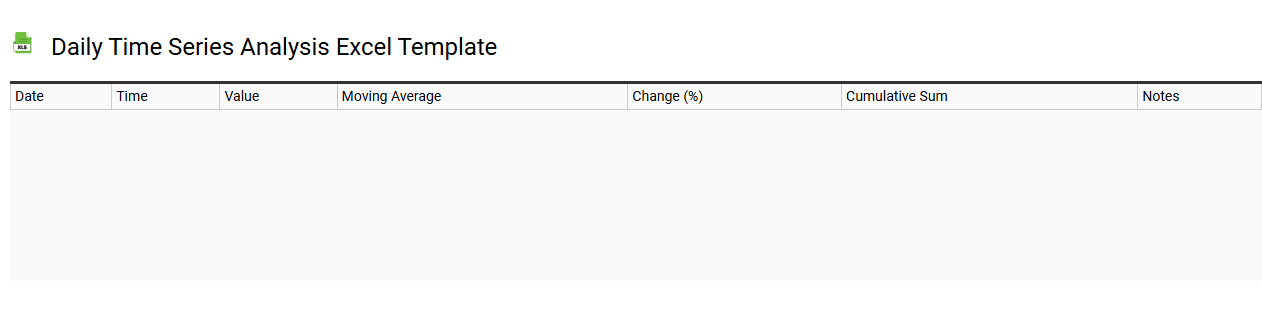 Daily time series analysis Excel template