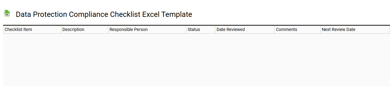Data protection compliance checklist Excel template