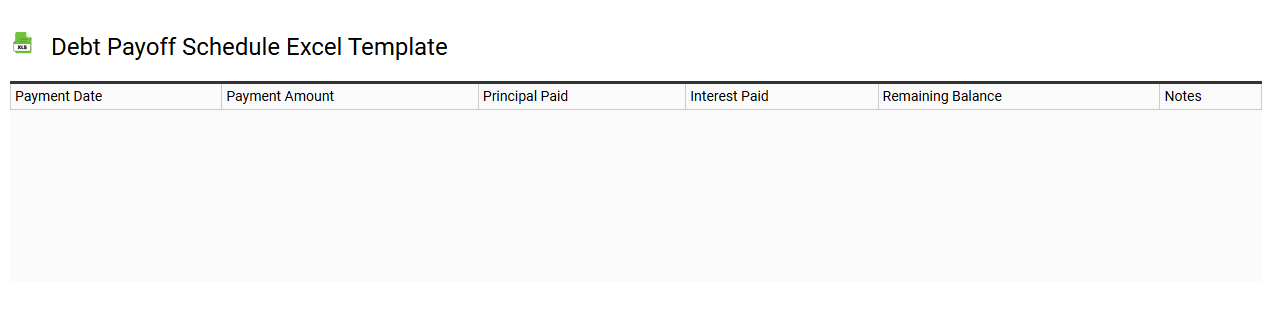 Debt payoff schedule Excel template