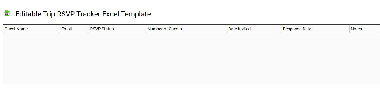 Editable trip RSVP tracker Excel template